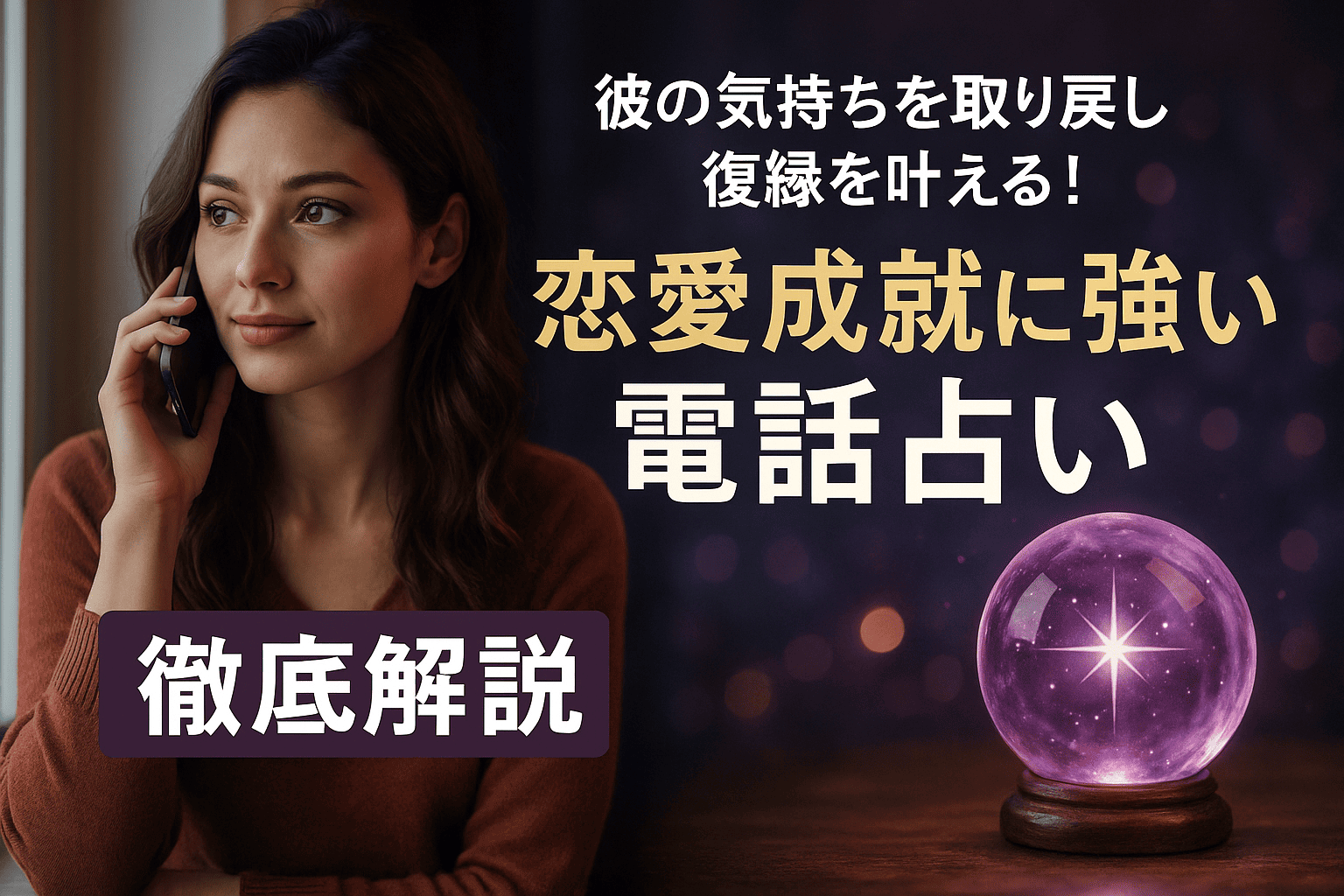 彼の気持ちを取り戻し復縁を叶える！恋愛成就に強い電話占い徹底解説