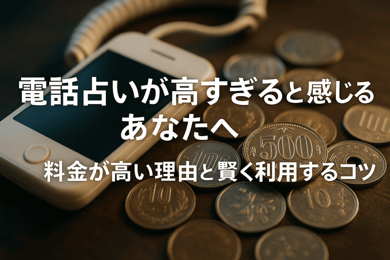 電話占いが高すぎると感じるあなたへ。料金が高い理由と賢く利用するコツ