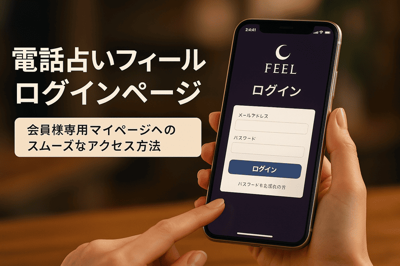 電話占いフィール ログインページ | 会員様専用マイページへのスムーズなアクセス方法